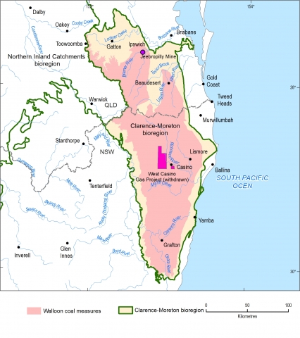 Map of the Clarence-Moreton bioregion Map of the Clarence-Moreton bioregion