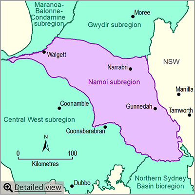 Thumbnail map of the Namoi subregion. Click image to view detailed map.