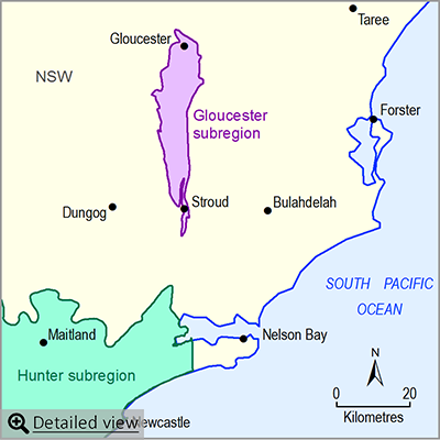 Thumbnail map of the Gloucester subregion. Click image to view detailed map.