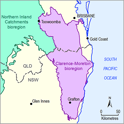 Thumbnail images of the Clarence-Moreton bioregion