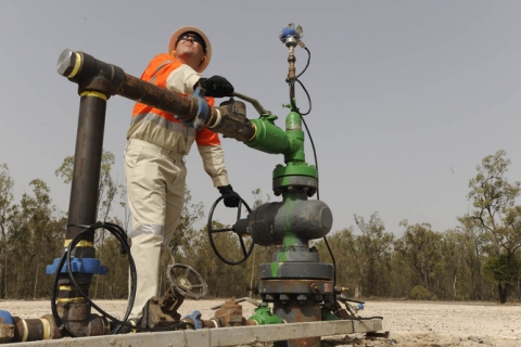 QGC Australia Coal seam gas well head near Chinchilla, central Queensland. Credit: theconversation.com.