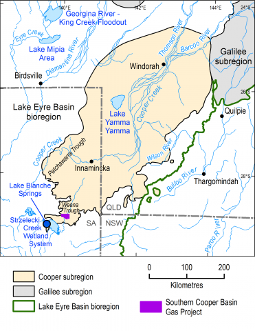 Map of the Cooper subregion