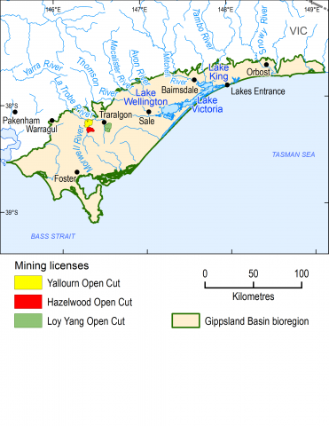 Map of the Gippsland Basin bioregion Map of the Gippsland Basin bioregion
