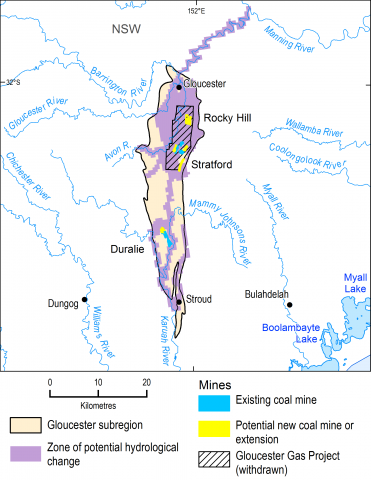 Map of the Gloucester subregion